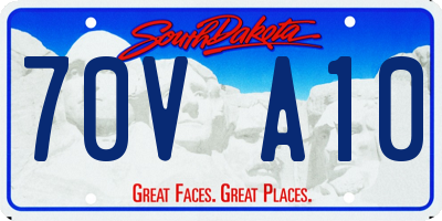 SD license plate 70VA10