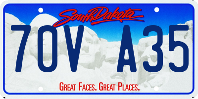 SD license plate 70VA35