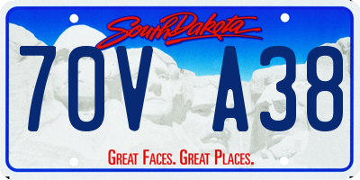 SD license plate 70VA38