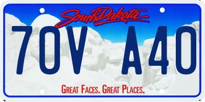 SD license plate 70VA40