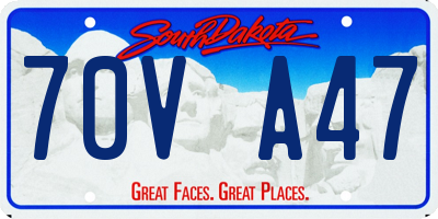 SD license plate 70VA47