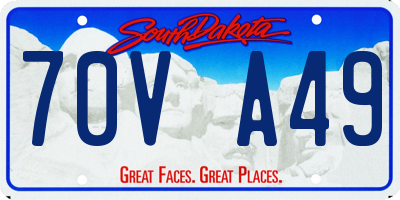 SD license plate 70VA49