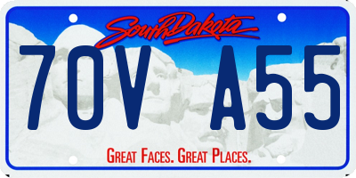 SD license plate 70VA55