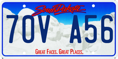 SD license plate 70VA56