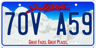 SD license plate 70VA59