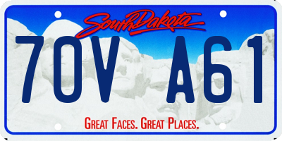 SD license plate 70VA61