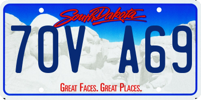 SD license plate 70VA69