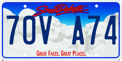 SD license plate 70VA74