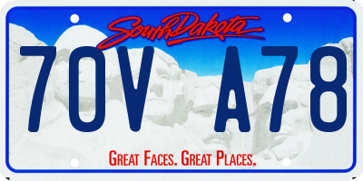 SD license plate 70VA78