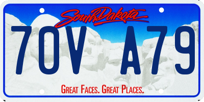 SD license plate 70VA79