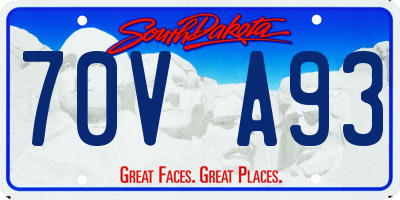 SD license plate 70VA93