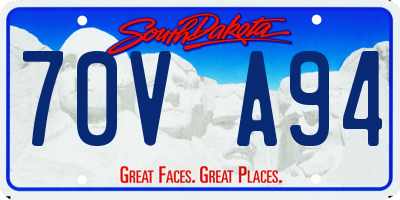 SD license plate 70VA94