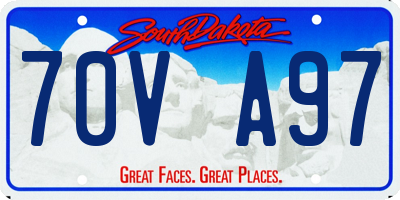 SD license plate 70VA97