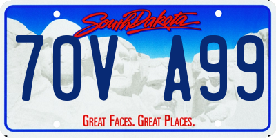 SD license plate 70VA99