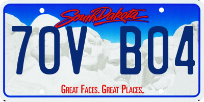 SD license plate 70VB04