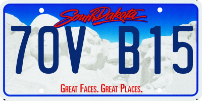 SD license plate 70VB15