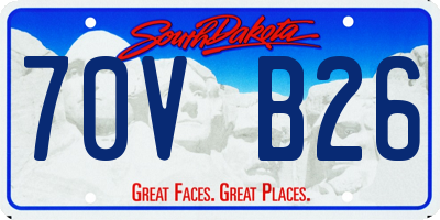 SD license plate 70VB26