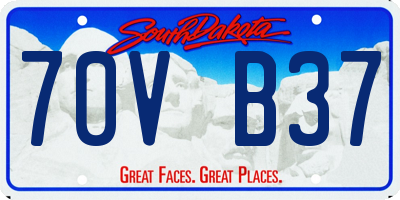 SD license plate 70VB37
