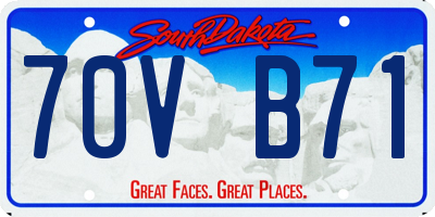 SD license plate 70VB71
