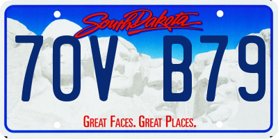 SD license plate 70VB79