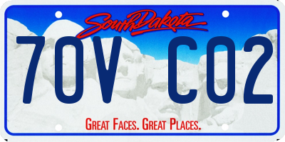 SD license plate 70VC02