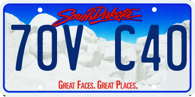 SD license plate 70VC40