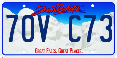 SD license plate 70VC73
