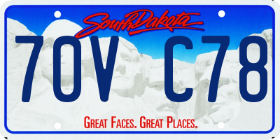 SD license plate 70VC78