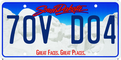 SD license plate 70VD04