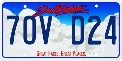 SD license plate 70VD24