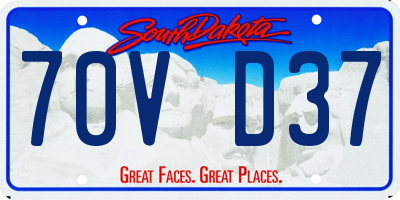 SD license plate 70VD37