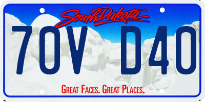 SD license plate 70VD40