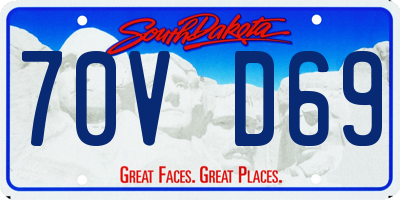 SD license plate 70VD69