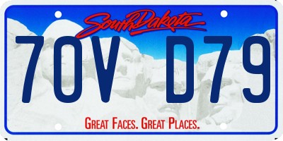 SD license plate 70VD79
