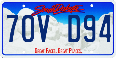 SD license plate 70VD94