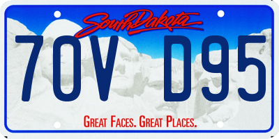 SD license plate 70VD95