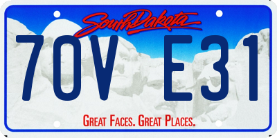 SD license plate 70VE31