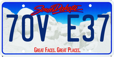 SD license plate 70VE37