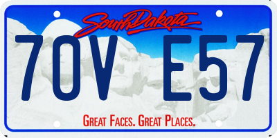 SD license plate 70VE57