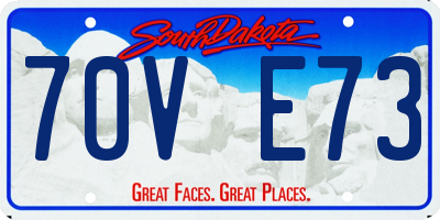 SD license plate 70VE73