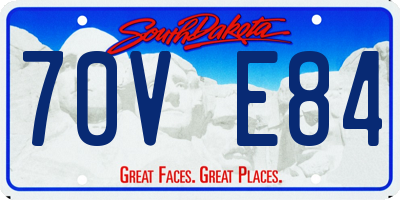 SD license plate 70VE84