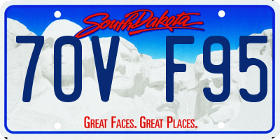 SD license plate 70VF95