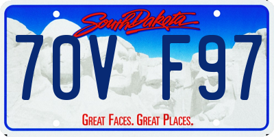 SD license plate 70VF97