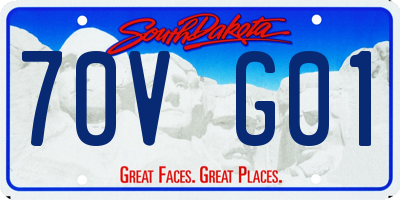 SD license plate 70VG01
