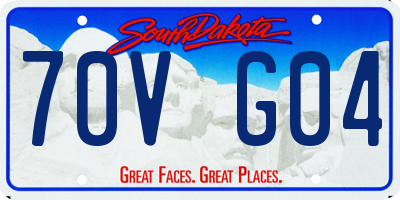 SD license plate 70VG04
