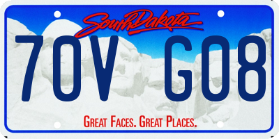 SD license plate 70VG08