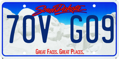 SD license plate 70VG09