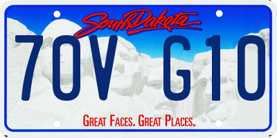 SD license plate 70VG10