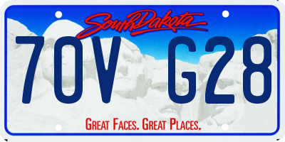 SD license plate 70VG28