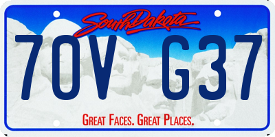 SD license plate 70VG37